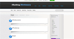 Desktop Screenshot of hashtagdictionary.com